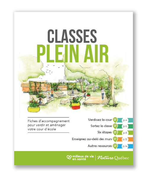 Communiqué :  Cours d’école vertes et enseignement extérieur Nature Québec lance des fiches d’accompagnement pour les écoles
