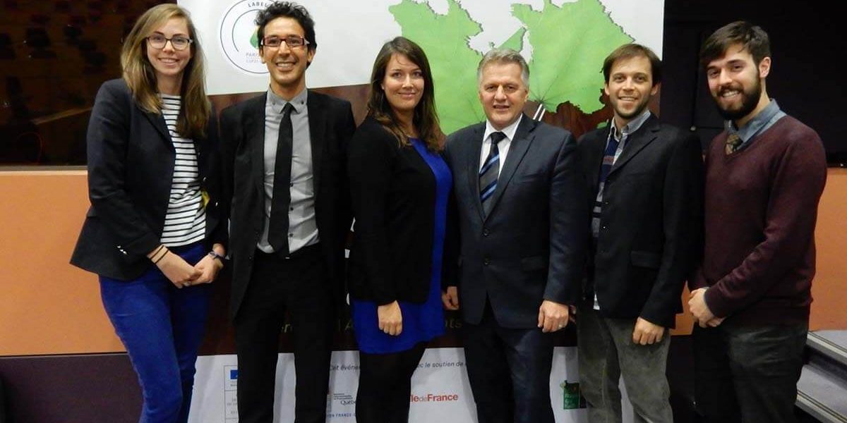 Amélie au 3e Forum franco-québécois Bois & Forêt à Paris, évènement inscrit dans le cadre de la conférence Paris-Climat - COP 21, 2015